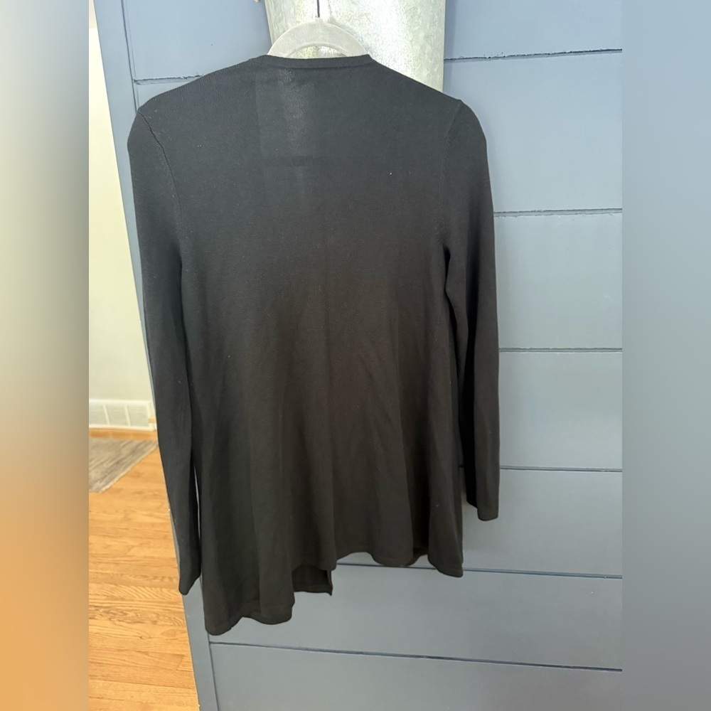 Lilly Pulitzer Dustin Cashmere Blend Open Front Cardigan in Black Size small - Picture 3 of 5
